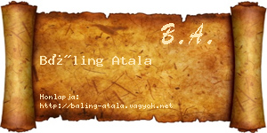 Báling Atala névjegykártya